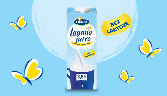 Dukat Lagano jutro mlijeko 3,8 % m.m., 1 l